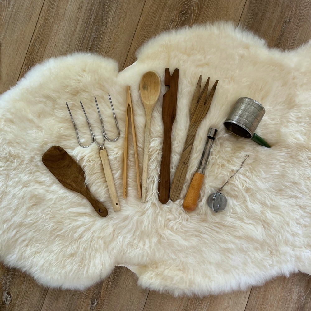 Vintage Rustic‎ Wooden Utensils Kitchen Bundle